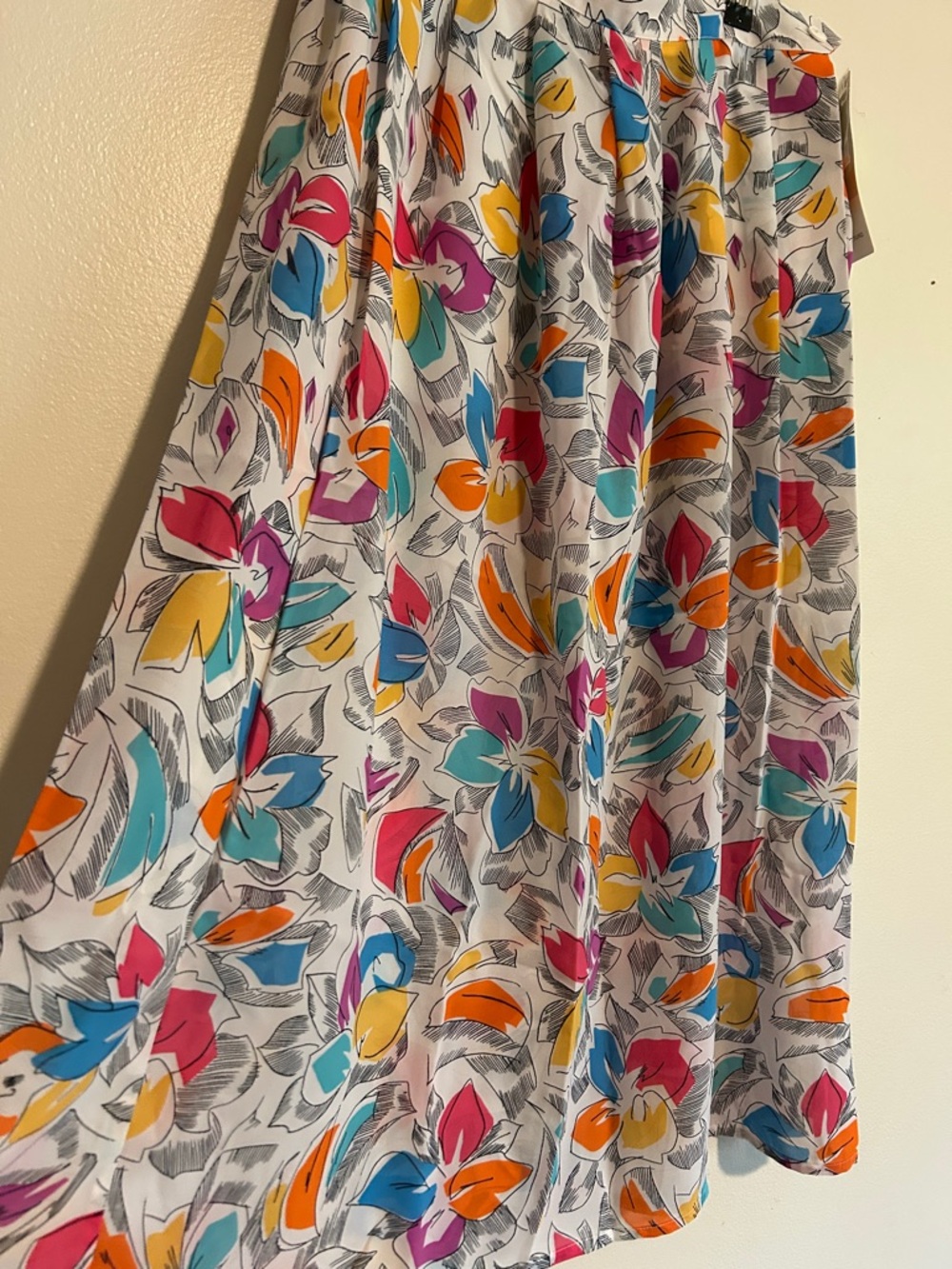 Vintage NWT Laura & Jayne Multicolor Floral Maxi Skirt - Breezy White Base - Picture 6 of 10